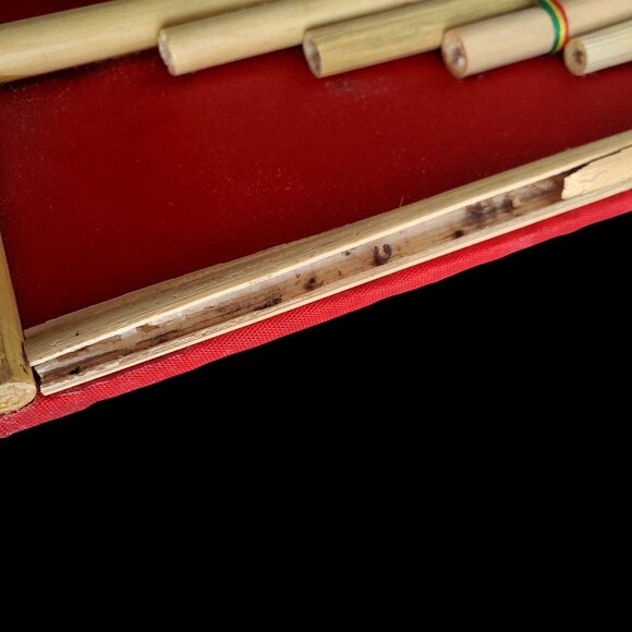 Ecuadorian Zampona Pan Flute Set Miniature Display Vintage Handmade - Picture 7 of 14